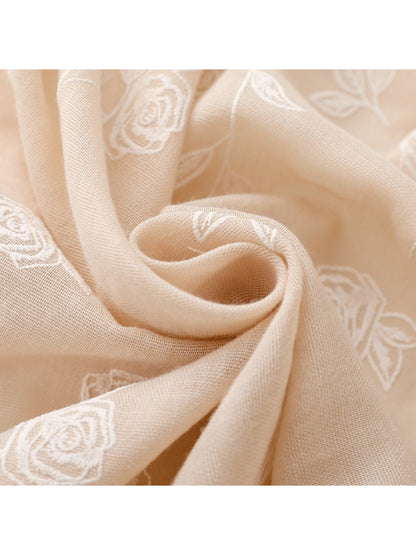 Scarvii – Soft Rose Pattern Light Layer Scarf