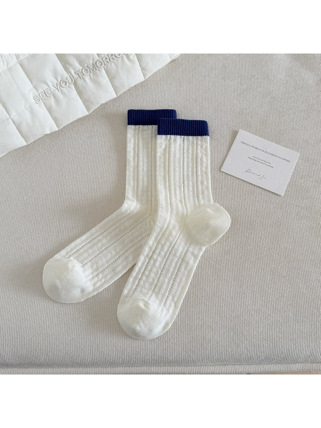 Rufia - Women's Color Block Stripe Crew Socks