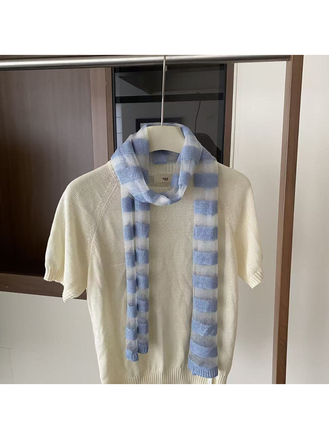 Scarvii - Soft Stripe Knit Long Scarf