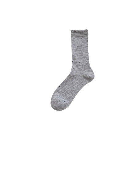 Rufia - Lace Trim Polka Dot Crew Socks product image 7