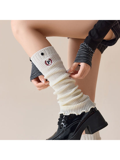 Rufia - Y2K Style Slouch Rib Knit Winter Leg Warmers