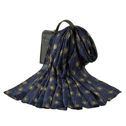 Scarvii - Golden Dandelion Printed Scarf - Stylish &Soft