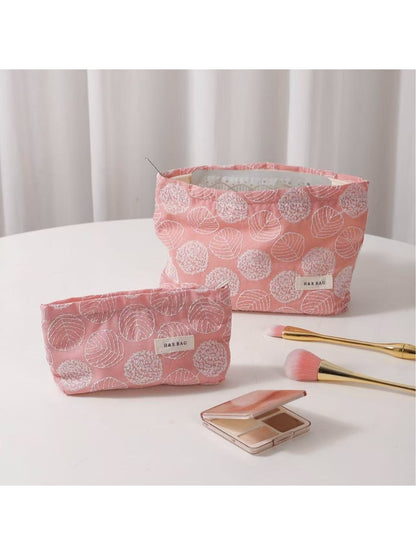 Cosbai - Leaf Print Handheld Organizer Bag