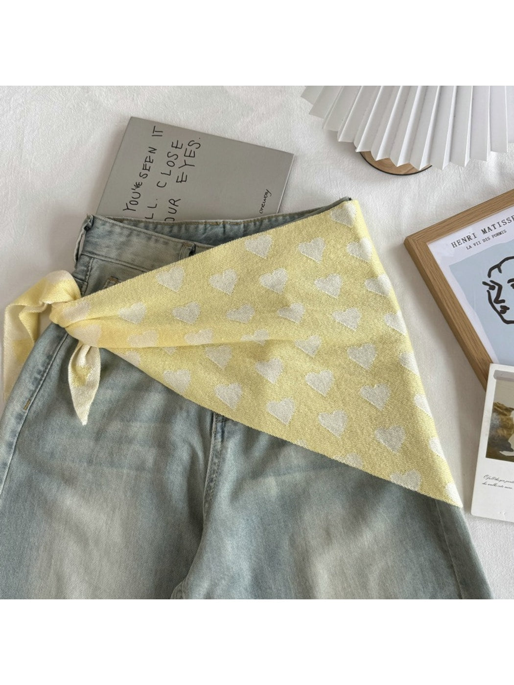 Scarvii - Sweet Style Heart Pattern Bandana Scarf