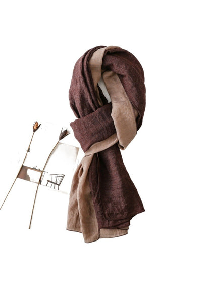 Scarvii - Contrast Panel Soft Drape Everyday Scarf