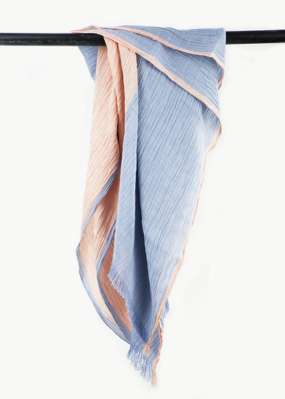 Scarvii vintage contrast style long scarf folded with contrast edges visible