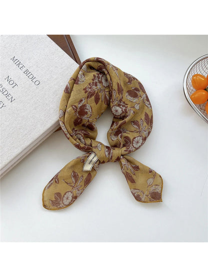 Scarvii - Vintage Print Square Scarf