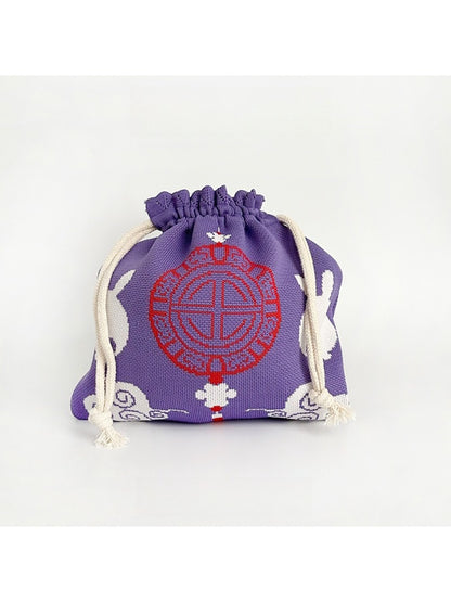 Cosbai - Rabbit Pattern Cute Drawstring Bag & Purse