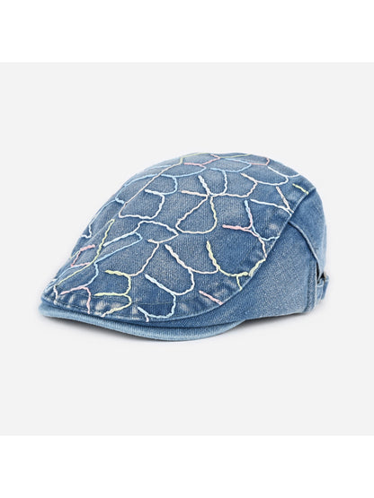 Haila Contrast Stitch Vintage Retro Newsboy Cap product image