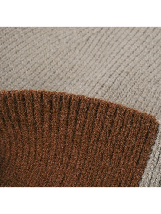 Haila - Colorblock Single-Layer Knit Beanie