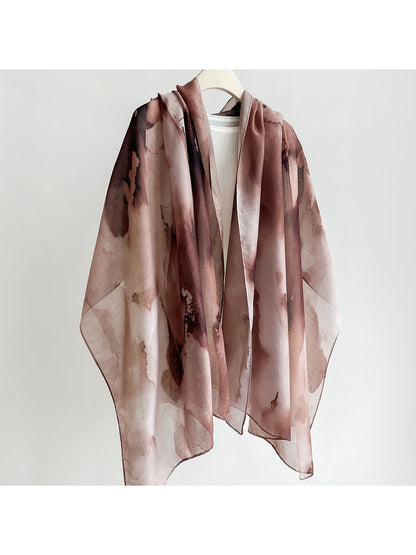 Scarvii - Painterly Botanical Printed Summer Wrap Scarf