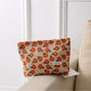 Cosbai - Vintage Floral Print Handheld Makeup Bag