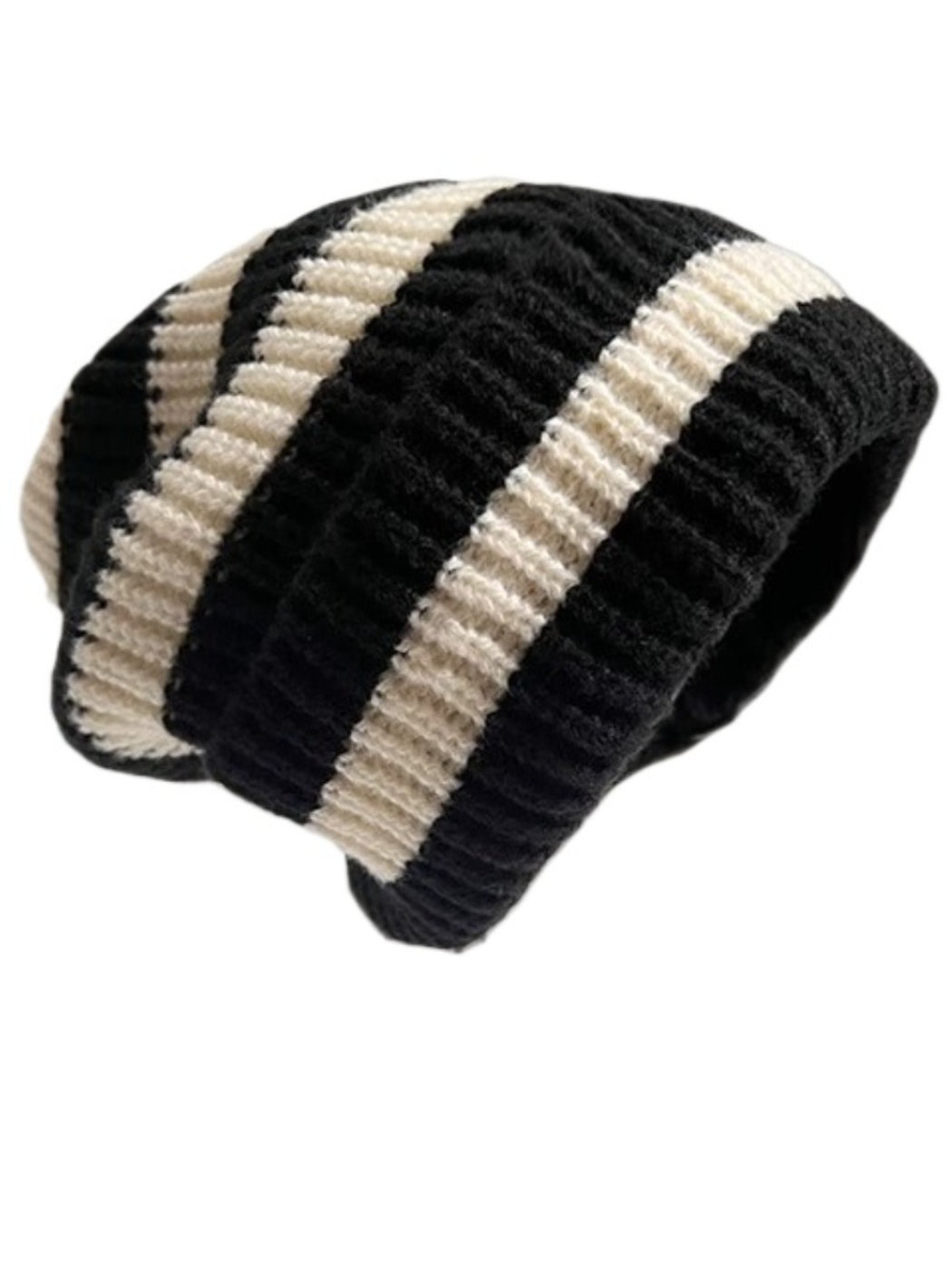 Haila - Winter Striped Knitted Beanie for Women