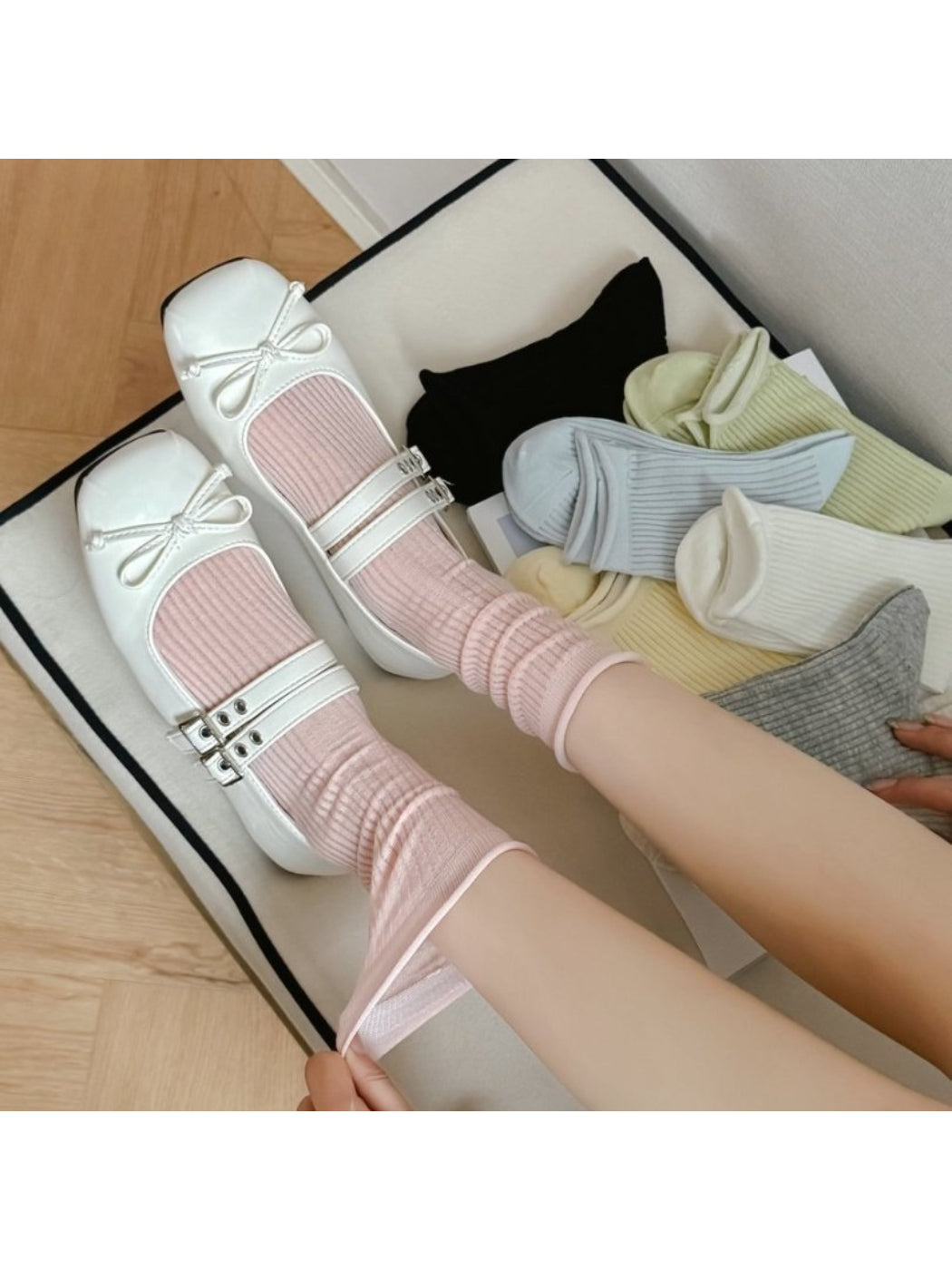 Rufia - Pastel Ribbed Crew Socks product image 2