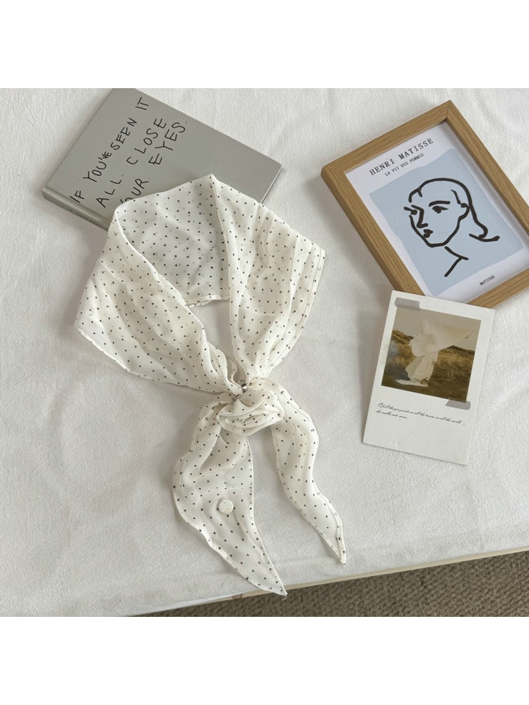 Scarvii - Floral Print Simple Style Scarf
