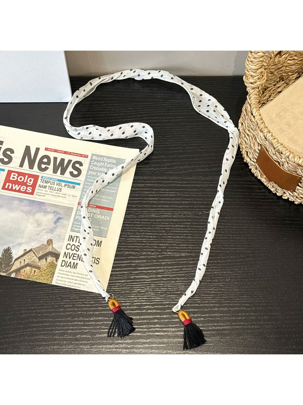Scarvii - Tassel Skinny Neck Styling Scarf