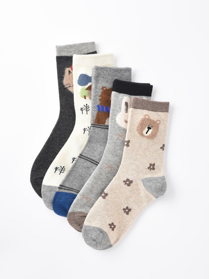 Rufia - Cute Winter Socks with Cartoon Animal Patterns
