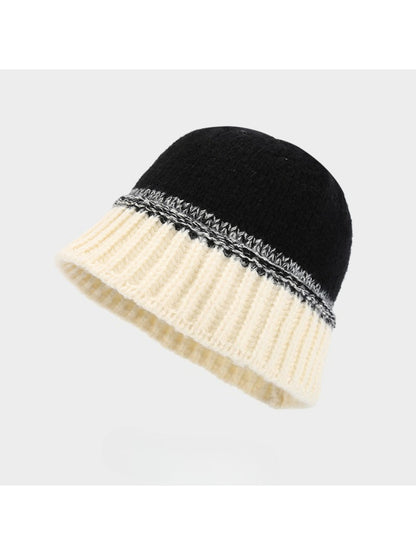 Haila - Contrast Knit Bucket Hat