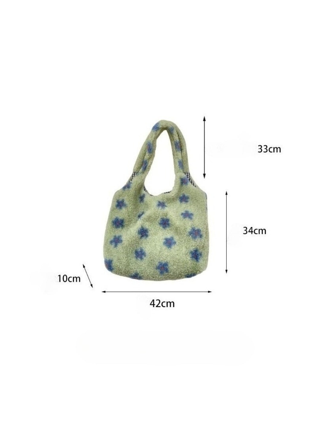 Cosbai - Plush Flower Shoulder Bag