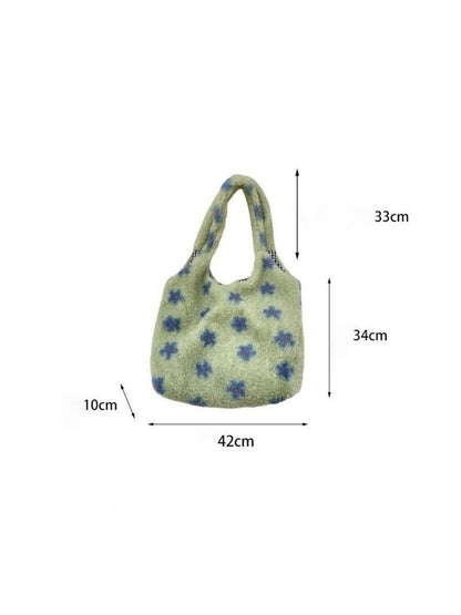 Cosbai - Plush Flower Shoulder Bag
