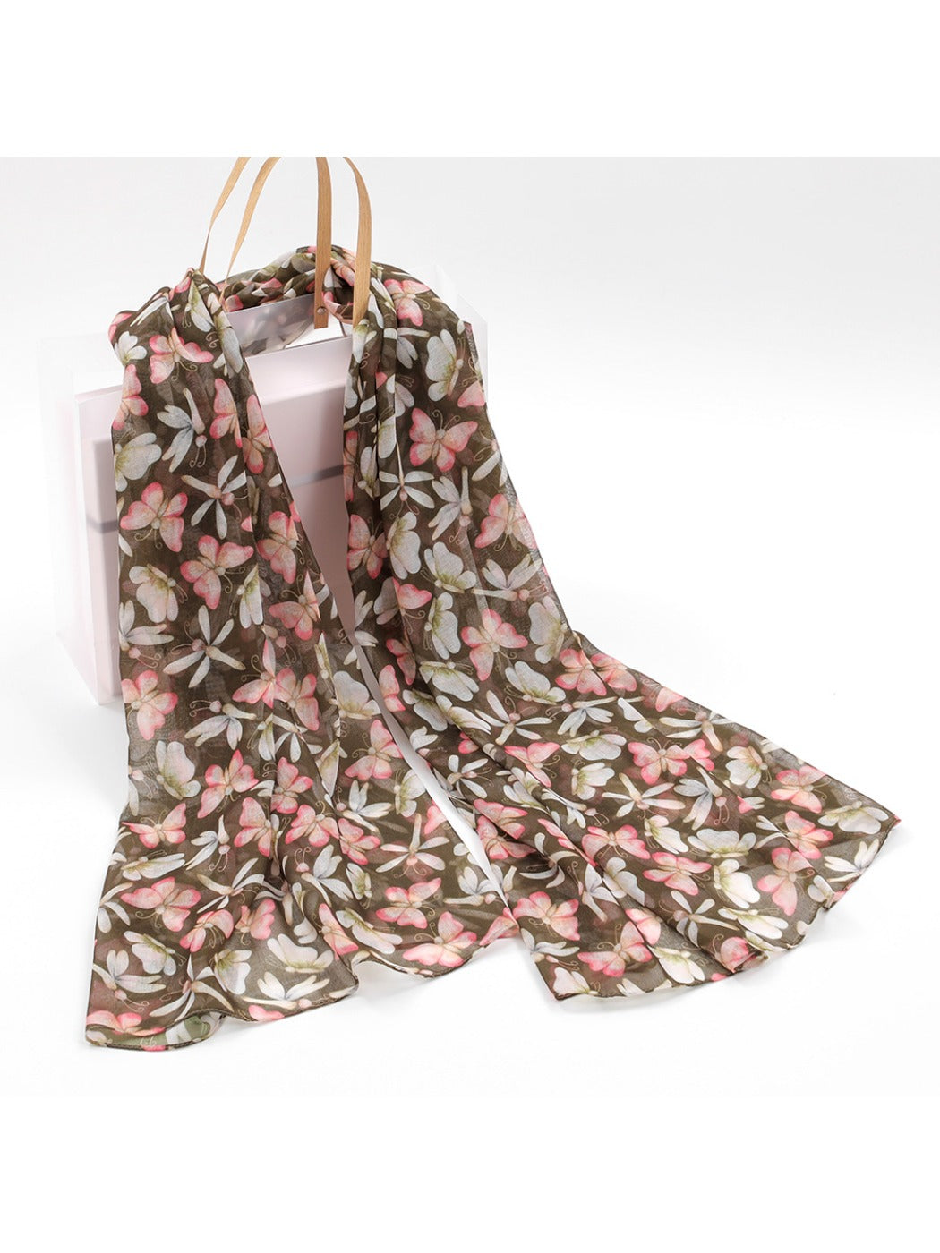 Scarvii - Dragonfly Butterfly Print Christmas Scarf