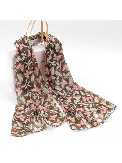 Scarvii - Dragonfly Butterfly Print Christmas Scarf