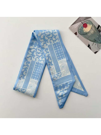Scarvii Heritage Pattern Panel Skinny Scarf