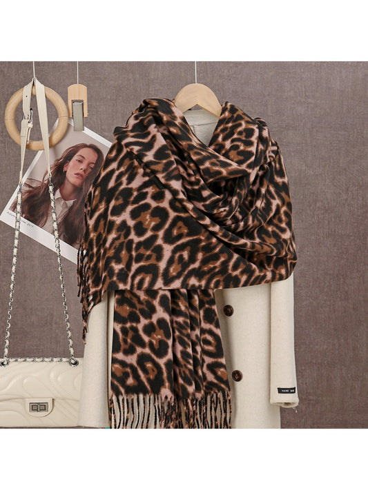Scarvii - Leopard Print Winter Neck Scarf