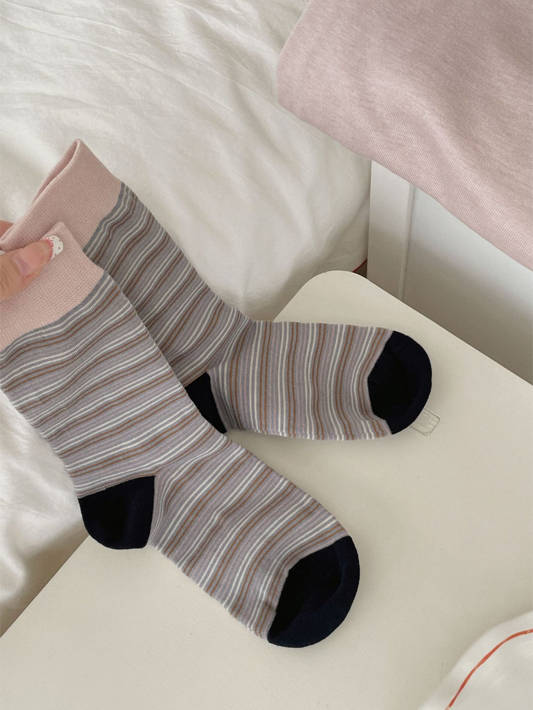 Rufia - Soft Retro Tone Stripe Crew Socks product image 4