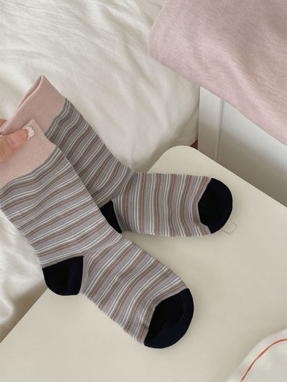 Rufia - Soft Retro Tone Stripe Crew Socks product image 4