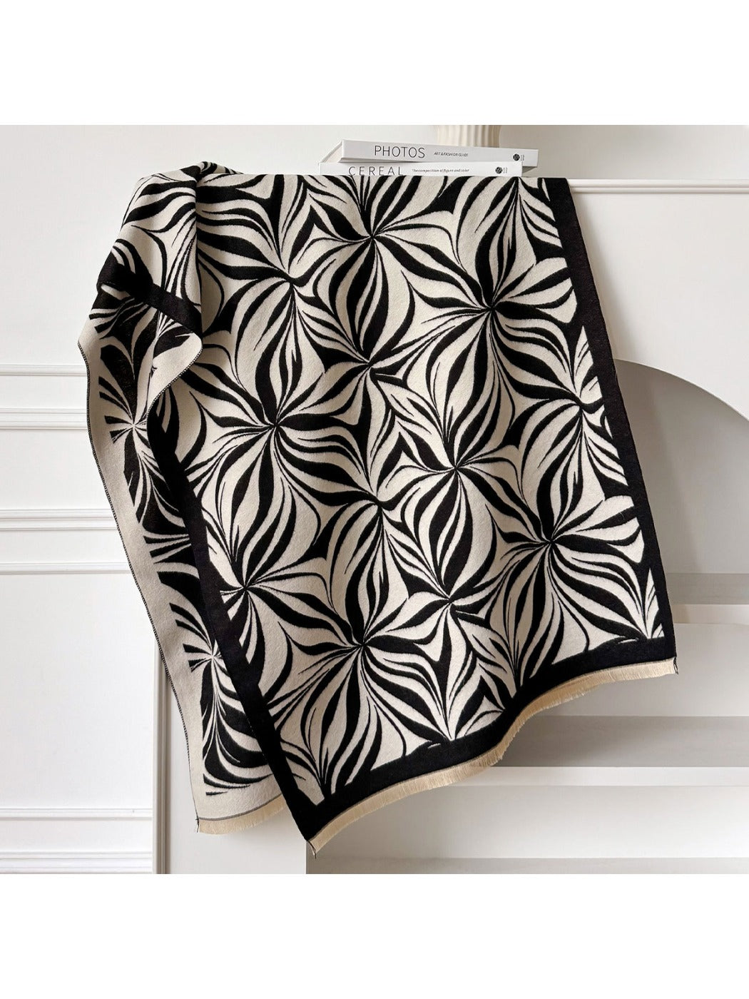 Scarvii – Vintage Floral Print Long Scarf & Shawl