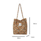 Printed Corduroy Canvas Tote Bag