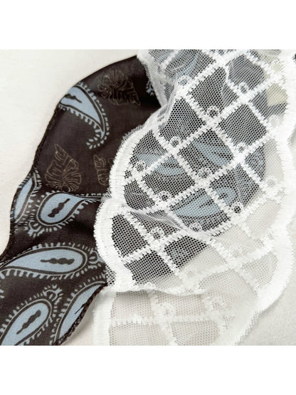 Scarvii - Fashion Lace Patchwork Long Narrow Scarf