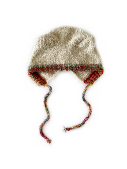 Haila - Bear Ear Knitted Beanie with Tie