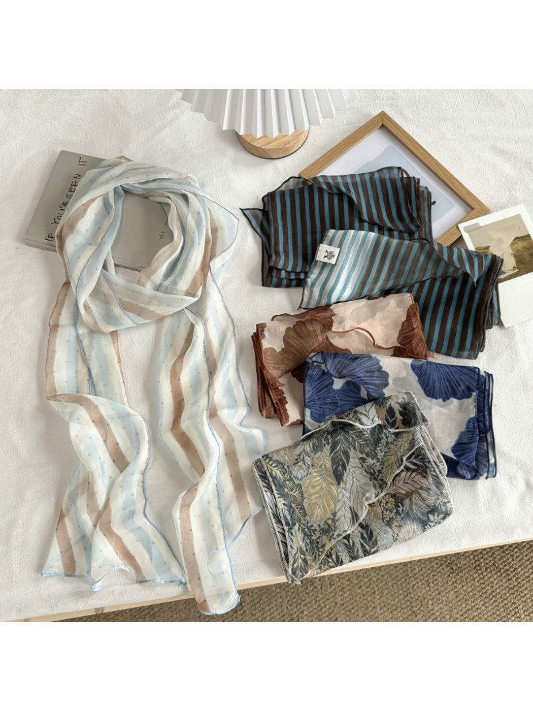Scarvii - Minimalist Style Pattern Fashion Neck Scarf