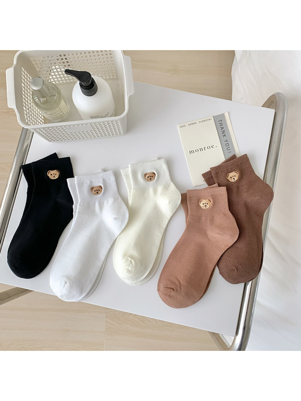 Rufia - Tiny Bear Patch Crew Socks