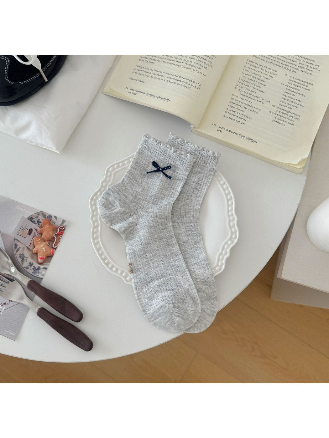 Rufia - Bow and Heart Fashion Ankle Socks