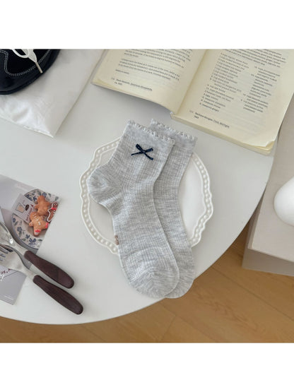 Rufia - Bow and Heart Fashion Ankle Socks