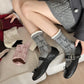 Rufia - Retro Doodle Bow Crew Socks - Sweet & Stylish