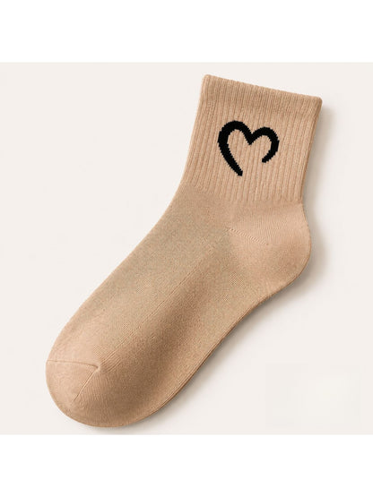 Rufia - Playful Heart Design Crew Socks