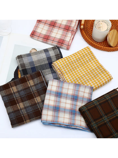 Scarvii - Retro Plaid Geometric Long Rectangle Scarf