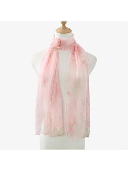 Scarvii - Spring Summer Pastel Floral Scarf