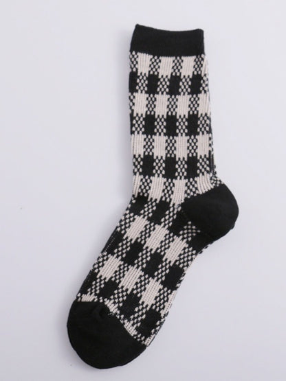 Rufia - Vintage Black-White Winter Socks