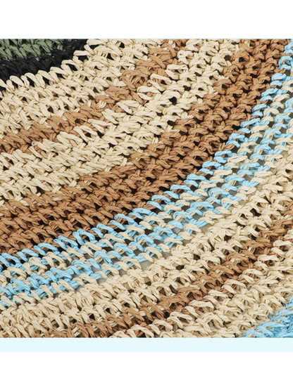 Haila - Stripe Detail Woven Bucket Hat