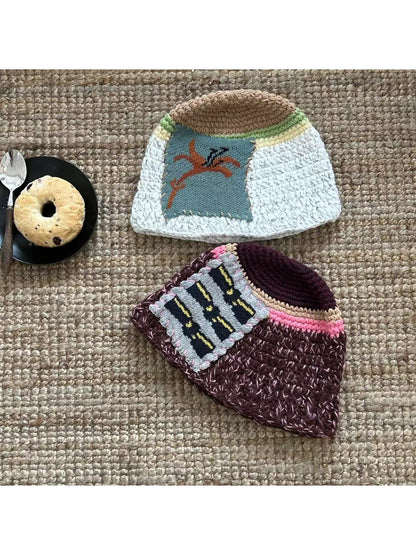 Rufia - Patchwork Art Knit Beanie
