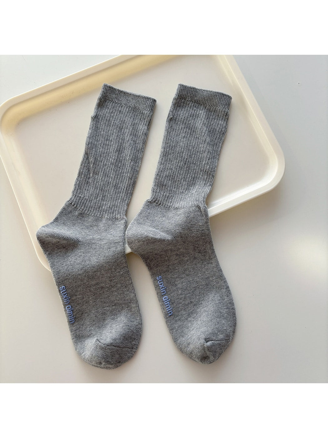 Rufia - Minimal Style Solid Color Crew Socks