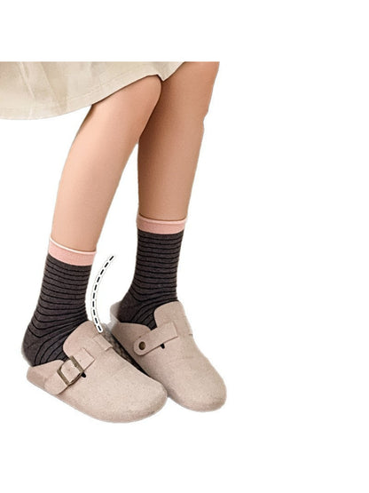 Rufia - Color Block Striped Crew Socks