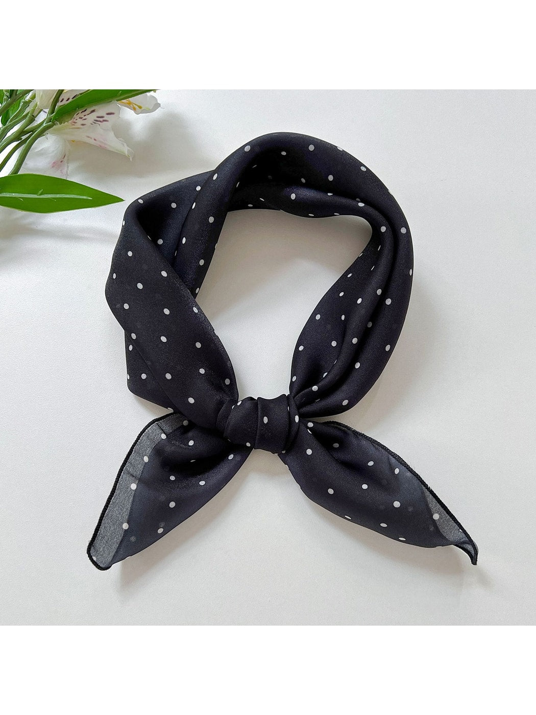 Scarvii - Sweet Polka Dot Printed Square Scarf