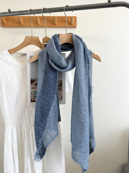 Scarvii - Fringe Edge Woven Long Scarf