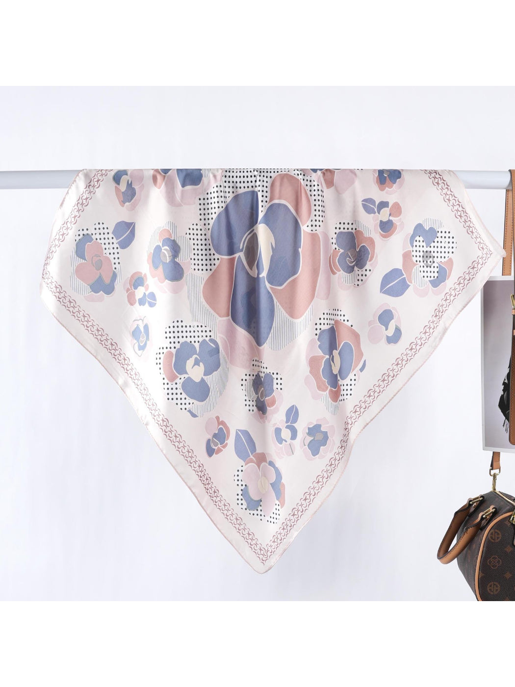 Scarvii - Pastel Flower Border Square Scarf
